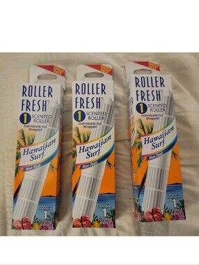 3 Vintage BSI Roller Fresh Hawaiian Surf Scented Toilet Paper Roller Retired